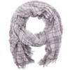 style3 Women's CheckeredScarf Grey Grey