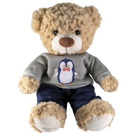 Penguin Sweater and Jeans Outfit - Teddy Bear Clothes - Size: 16 inch/40cm fits Build a Bear