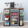 PUNCIA Coffee Bar Cabinet with Fridge Storage