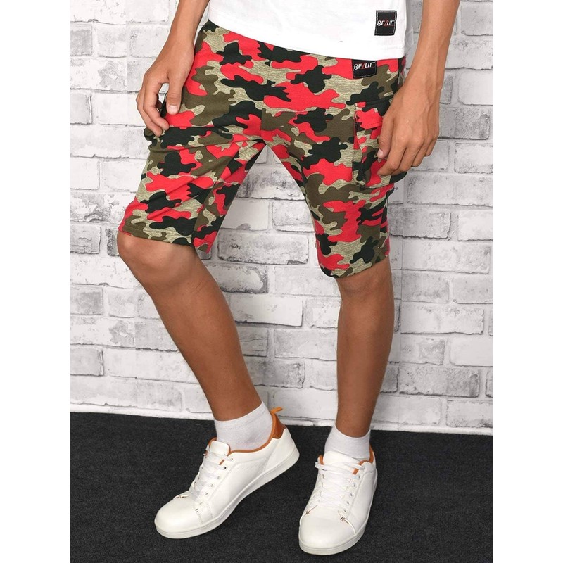 BEZLIT 30079 Boys' Cargo Shorts, Red-camouflage