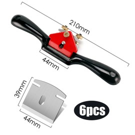 9 Inch Adjustable Scraper Planer, Hand Planer, Wood Planer, Hand Planer, with 6 Replacement Blades for Planing and Cutting Woodworking Tools