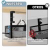 Bandeja de gestión de cables de 25 pulgadas, metal negro,