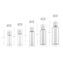 12PCS 30ML /1oz Clear Plastic Empty Bottles with Flip Cap Squeeze Bottles Refillable Toiletry Cosmetic for Travel Outdoor Camping Business Trip