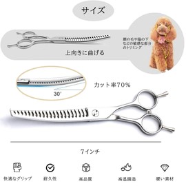 Dog Grooming Thinning Blend Scissors Ergonomic Pet Grooming Thinner Scissors Blender Cat Trimming Texturing Kit with Offset Handle