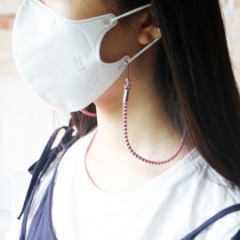 For glossy simple mask Necklace (9 colors) 9 black 3ea