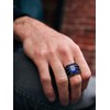 Bestyle Mens Black Ring Gothic Demon Evil Dragon Claw Blue