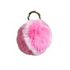 Furry Tennis Ball Keychain - Pink