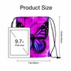 Sotunad Purple Butterfly Drawstring Backpack Beautiful Insects Chrysanthemum Background for