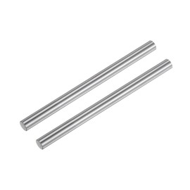 sourcing map Linear Motion Bars 6 mm x 150 mm (0.24 x 5.91 Inch) Hardened Chrome Coated Linear Rail Shaft Round Guides for 3D Printers DIY CNC Pack of 2