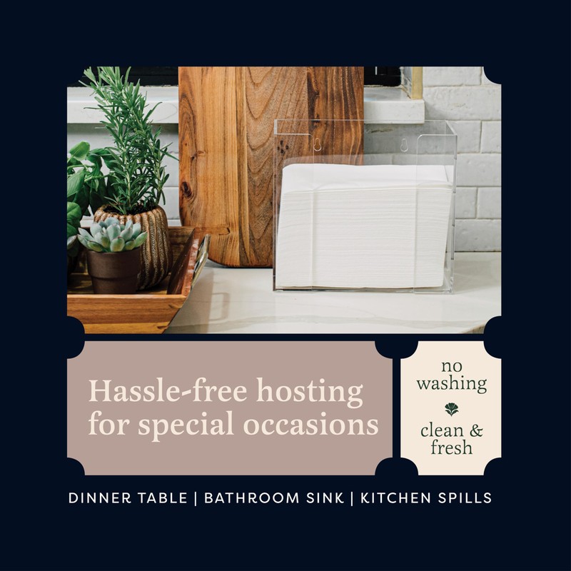 400-Pack BloominGoods Disposable Bathroom Napkins | Linen-Feel Guest Towels |