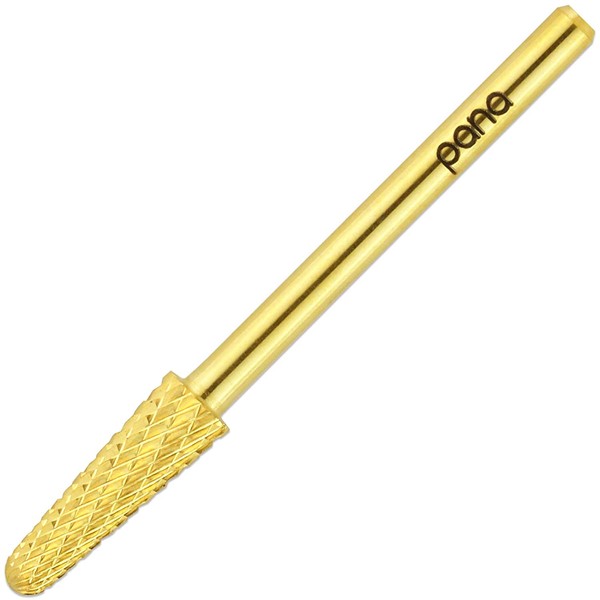 USA PANA Professional 3/32" Shank Size - Cone Shape Carbide Bit - Nail Drill Bit for Manicure Pedicure Tools Dremel Machine - Gold, Silver (Coarse, Gold)