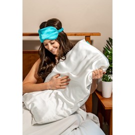 BLISSBURY Mulberry Silk Pillowcase for a Stomach Sleeping Pillow (Ivory) 26" x 16" 100% Mulberry Silk 19 Momme | This Pillow case is Designed for Thin Pillow Profile.