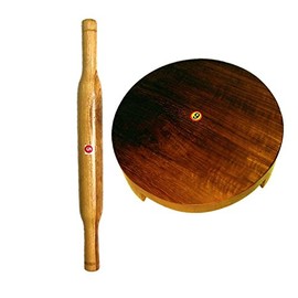 Royal Wooden Rolling Board & Roller,Teak Wood, CHAKLA BELAN, POLPAT BELAN, CHAPATI Maker Set of 2pc