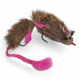FISHIN ADDICT Rat Surface Fishing Fly #2/0, 150mm jointed double hook, detachable zonker tail