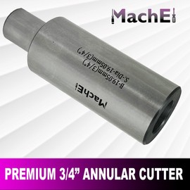 MachEl Annular Cutter Holder – 3/4" (19.05mm) Bore & Shank | Hardened & Precision-Ground Tool Steel for CNC, Milling & Drilling Machines
