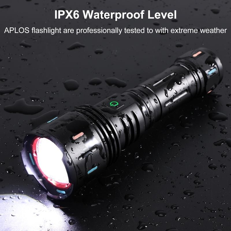 APLOS F60 Zoom Rechargeable , 6000 Lumens Super Bright LED