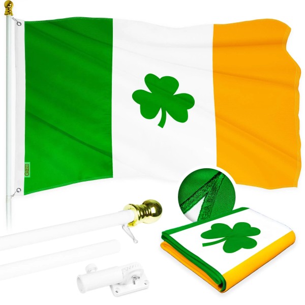 UD_G128 Combo Pack: 5 Ft Tangle Free Aluminum Spinning Flagpole