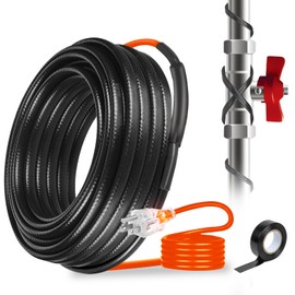 YKXJM Heating Cable for Metal and Plastic Home Pipes, Energy-efficient, Self-Regulating Pipe Heat Tape for Water Pipes, Pipe Freeze Protection, Keeps Water Flowing at -40℉, ETL Listed,120V (30FT)