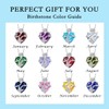 FJ Heart Tanzanite Necklace December Birthstone Pendant Necklace for Women