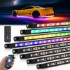 MICTUNING 8Pcs N8+ Chasing Color RGB+IC Underglow Neon Accent Strip