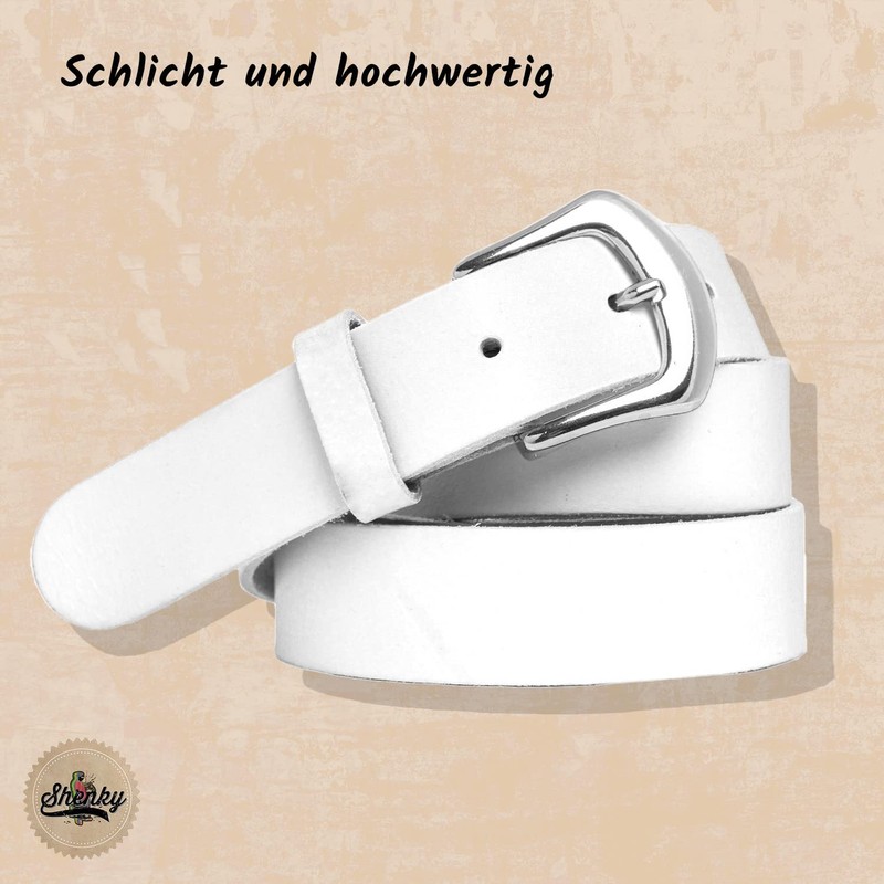 Shenky Leather Belt 3 cm Wide in Beautiful Colours -