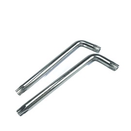 ZDingTech 2pcs T50 Torx Bit T50 Anti Tamper Proof Torx Star Key Bit Wrench,T 50 torx key set,allen key drill bit set L-Shape,S2 Steel tamper proof torx bit set