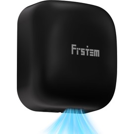 Frstem 1800W Commercial Hand Dryers, Automatic High Speed Hand Dryer Machine with Auto-Infrared Sensor&Smart Temp Control, Air Wiper Compact Hand Dryer for Home, Bathrooms, Restaurants, Hotels, Black