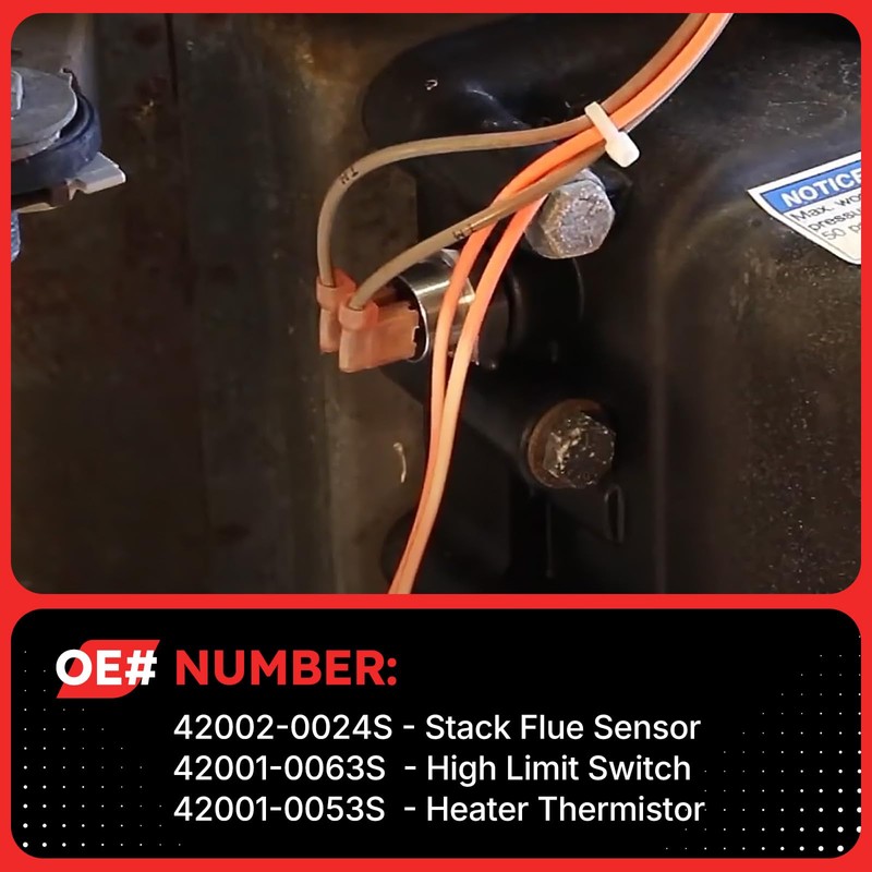 42002-0024S Stack Flue Sensor 42001-0063S High Limit Switch and 42001-0053S