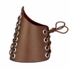Thajaling 2 Pieces Medieval Archery, Viking Cuffs LARP, Wide Leather