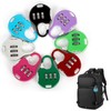 Pack of 8 Mini Padlock, Combination Lock, 3 Digit Resettable,