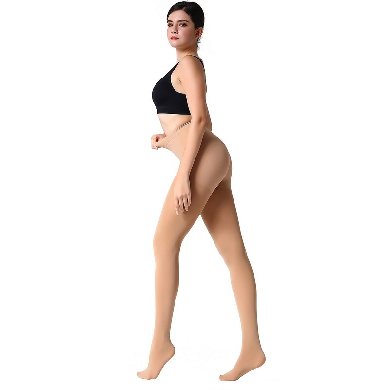 MANZI Women's 1 Pairs Opaque Control-Top Tights 70 Denier Suntan