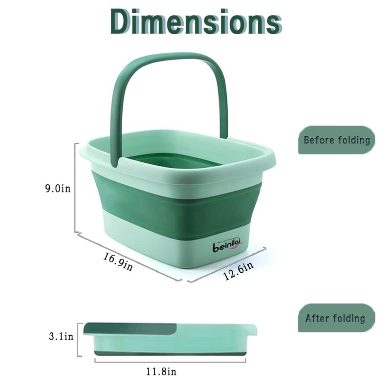 Collapsible Foot Bath Basin for Soaking Feet,Pedicure Foot Spa, Foot