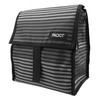 PackIt Freezable Lunch Bag with Zip Closure, Gray Stripe 8-Inch
