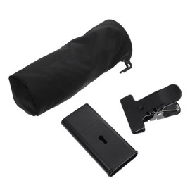 Gatuida Portable Clamp Style Drumstick Storage Box for Drum Kit Durable Black and Plastic Organizer Container Convenient Drum Mallet Holder for Electronic and Acoustic Percussion