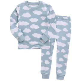 VAENAIT BABY 6M-12Y - Conjunto de pijama unisex para niñas y niños, suave, cómodo, modal Tencel para dormir, Cielo nuboso, 8 Años