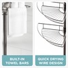 Zenna Home Tension Pole Shower Caddy Corner Organizer, Adjustable Standing