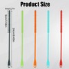 5pcs Silicone Straw Brush, 8mm Colorful Bendable Drinking Straw Cleaning