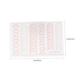 Baluue Nail Art Sticker Decals 6 Sheets Line Nail Stickers DIY Manicure Decals Elegant Silver