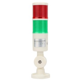 24V Red or Green CNC Machine Warning LED Indicator, Alarm Signal Light with Buzzer Sound, Warning LED Light for Machine Tools, Mechanical Equipment