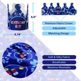 Odi Style Dog Birthday Outfit - Dog Birthday Party Supplies - Dog Party Hat, Crown and Cute Dog Birthday Shirt with Birthday Boy Sign, Puppy Party T-Shirts Cat Tee Breathable Stretchy Costumes X-Small