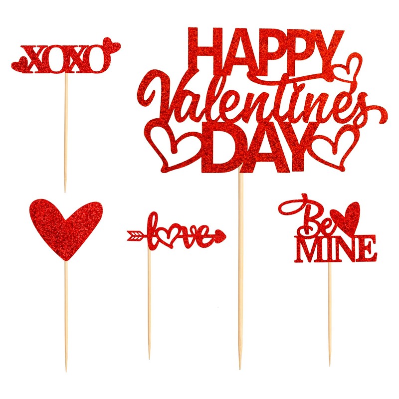 Ercadio - Juego de 25 adornos para magdalenas con purpurina