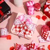 Yunlly 6 Rolls Valentine's Day Wired Edge Ribbon 2.5 Inch