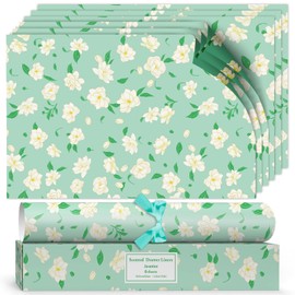 Scented Jasmine Drawer Liners Perfect for Dresser, Wardrobe, Drawers, Shelves, 6 Sheets, 36.5 x 50 cm
