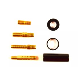 V M S Racing FOR 97-16 FORD F150 F250 F350 SILVER SPIKED STYLE SHORT SCREW IN STUBBY ANTENNA