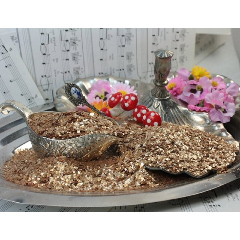 Meyer Imports - Copos de mica natural - Oro -