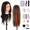 26" Manikin Head, Mannequin Head with 80% Real Human Hair,