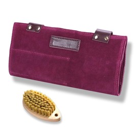 KONGPEN Scissor Case, Hairdresser Trimmer, Scissor Bag, Foldable, Florist, Carry, 12 Pieces, Leather, Leather (Purple), purple