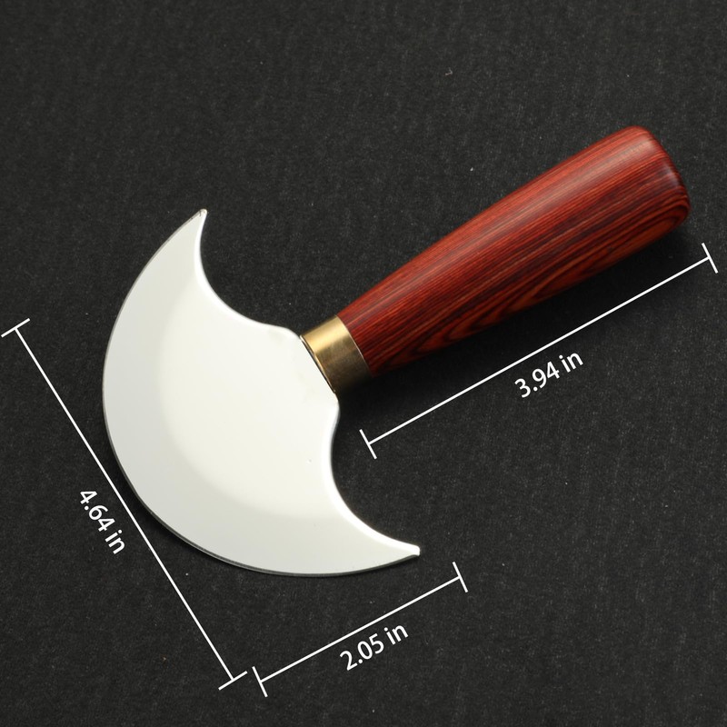 Coowolf Leather Knife with Wooden Handle, Leather Working Tools for