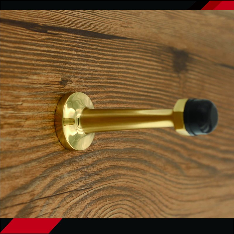 ZhongWang Hardware DSB002 Brass Bright Brass Door Stop/Tope de puerta