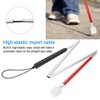 Rotating Head Folding Blind Cane Walking Stick with Red Reflective
